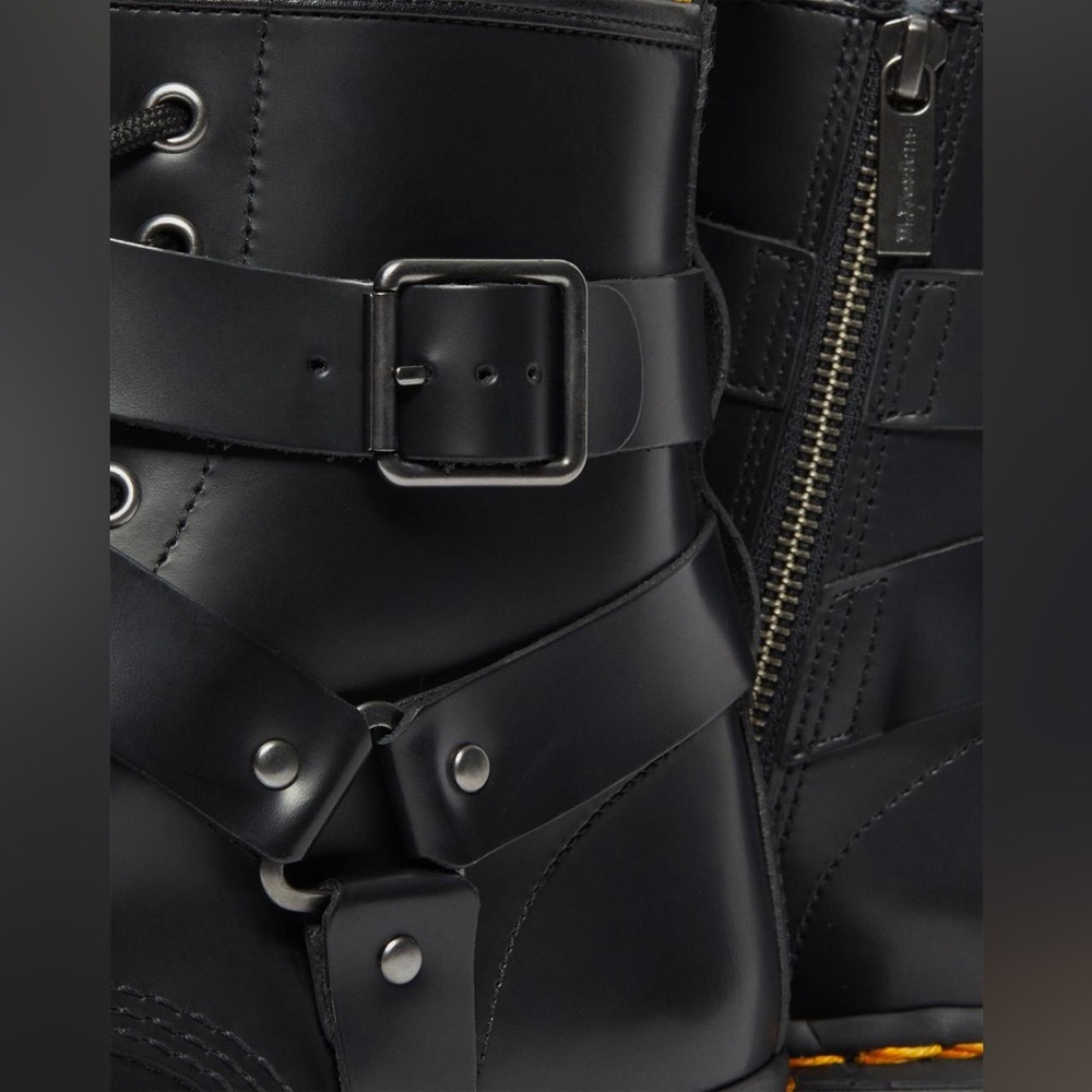CRISTOFOR LEATHER HARNESS LACE UP BOOTS - Picture 3 of 11